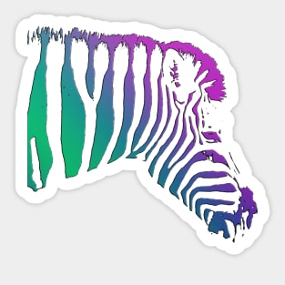 Colourful Zebra Sticker